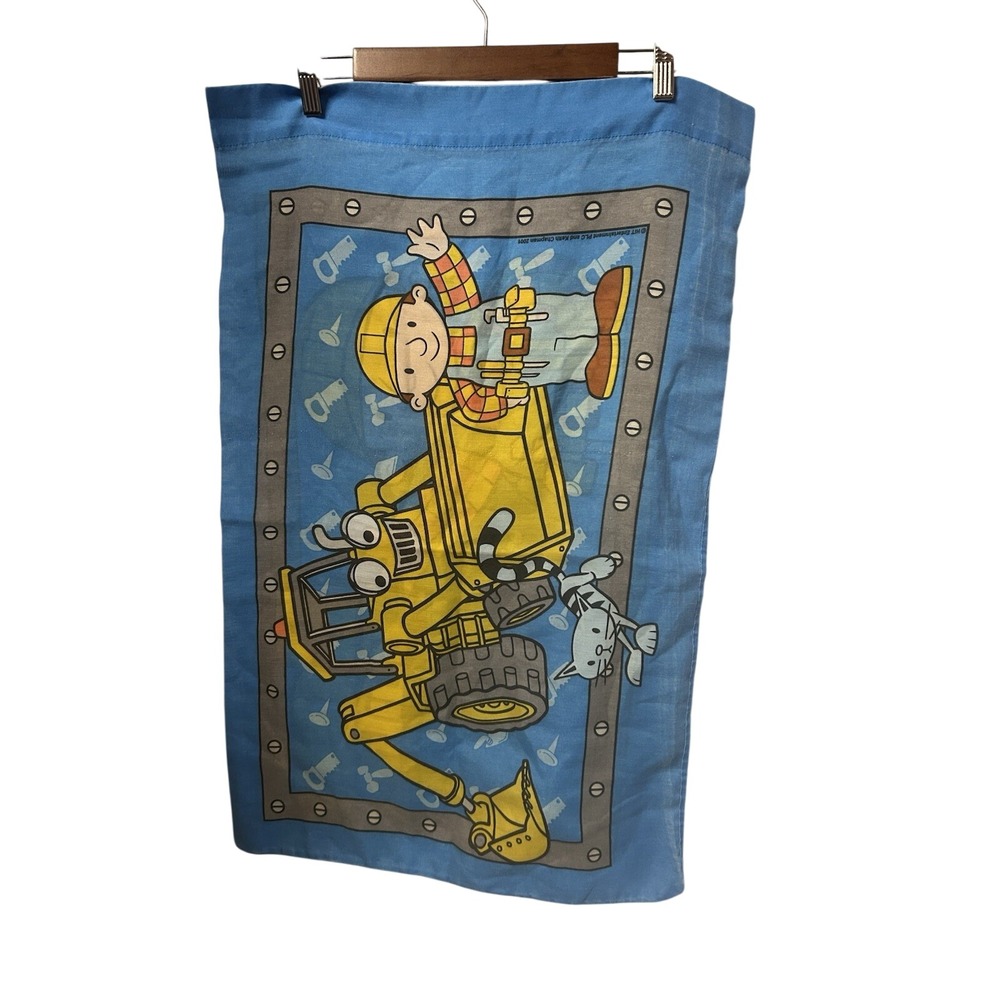 Bob The Builder Vintage 2001 Pillow‎ Case 2 Images